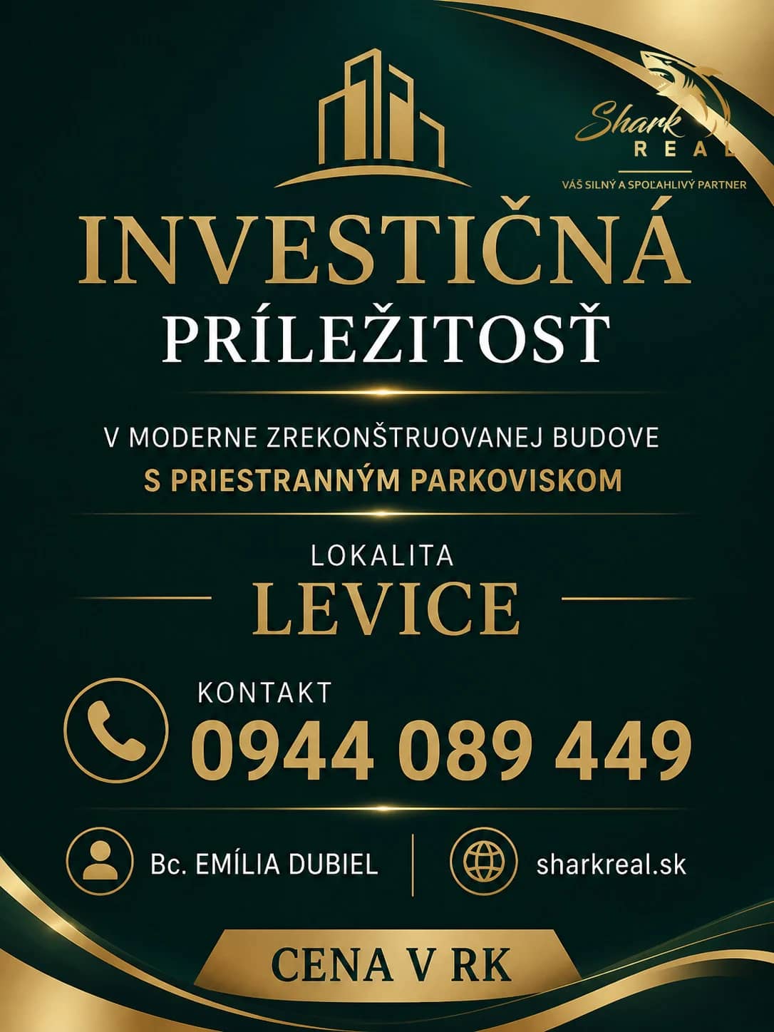 Investičná príležitosť v modernej budove s parkoviskom